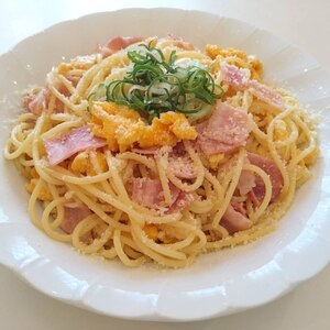 炒り卵とベーコンのマヨパスタ